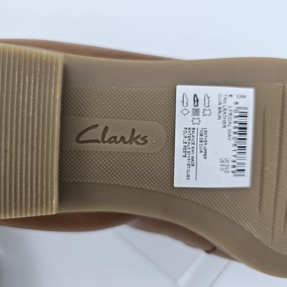 6W - WIDE WIDTH - Clarks Lyrical Way Women's Loafers, Tan Leather, NEW! - Picture 13 of 16